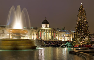 Christmas in England's Trafalgar Square